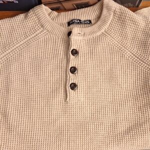 PJ Paul Jones Men's Cream Crewneck Sweater